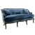 Εκπληκτικός Λουί Κενζ ροκοκό καναπές με μπλε βελούδο.-CHRU_32 
