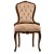 Καρέκλα Λουις Κενζ Σκαλιστή με Σκούρο Μπεζ βελούδο Καπιτονέ λούστρο από μασίφ ξύλο καρυδιάς MK-5132-CHAIR MK-5132 