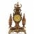 Σέτ Επιτραπέζιο Μπαροκ Ρολόι με κυροπήγια μπορντό απο Μπρούτζο και μάρμαρο ΜΚ-13174-CLOCK & CANDLE HOLDER ΜΚ-13174 