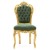 Καρέκλα Λουί Κενζ με πράσινο βελούδο και καπιτονέ πλάτη. MK-5134-CHAIR MK-5134 