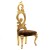 Καρέκλα Ροκοκό με φύλλο χρυσού και καφέβελούδο ΜΚ-5138-CHAIR ΜΚ-5138 