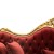 Καναπές ΜΠΑΡΟΚ τριθέσιος μπορντό με φύλλο χρυσού και βελούδο υψηλής ποιότητας. ΜΚ-8321-SOFA MK-8321 