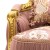 Μπερζέρα Λουις Σεζ με φύλλο χρυσού & Ρόζ σατέν ανάγλυφο ύφασμα ΜΚ-6393-ARMCHAIR ΜΚ-6393 