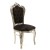 Καρέκλα Λουί Κενζ με μαύρο βελούδο και καπιτονέ πλάτη. ΜΚ-5139-CHAIR ΜΚ-5139 