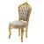 Καρέκλα Λουί Κενζ με φύλλο χρυσού και ΓΚΡΙ βελούδο με καπιτονέ πλάτη. ΜΚ-5140-CHAIR ΜΚ-5140 
