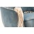 Μπερζέρα Μπαρόκ Με Φύλλο Ασημιού & Βελούδο σε χρώμα Θαλασσί ΜΚ-6394-ARMCHAIR ΜΚ-6394 