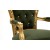 Πολυθρόνα Μπαρόκ με φύλλο Χρυσού και πράσινο σκούρο ύφασμα πλενόμενο ΜΚ-6396-ARMCHAIR ΜΚ-6396 
