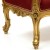 Ανάκλιντρο χρυσό Λουί Κένζ με μπορντώ βελούδο ,Σκαλιστό από μασίφ ξύλο καρυδιάς ΜΚ-8329-DAYBED ΜΚ-8329 