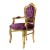 Σετ Πολυθρόνες Μπαρόκ με καναπέ διθέσιο με Μπορντό Βελούδο & Τραπέζι με Μάρμαρο & Φύλλο Χρυσού 4 Τεμ.MK-6419-armchairs ,sofa and table MK-6419 