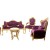 Σέτ σαλονιού baroque με μώβ ύφασμα απο βελούδο υψηλής ποιότητας ΜΚ-9105-Salon set ΜΚ-9105 