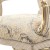 Πολυθρόνα Λούι Κένζ με λάκα γκρί ασημί & φύλλο χρυσού , με ανάγλυφο σατέν ύφασμα ΜΚ-6411-ARMCHAIR ΜΚ-6411 