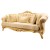 Καναπές τριθέσιος κλασσικός με φύλλο χρυσού και ύφασμα ανάγλυφο σατέν ΜΚ-8344-sofa ΜΚ-8344 
