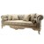 Καναπές τριθέσιος κλασικός καπιτονέ με φύλλο χρυσού-ασημιού και ανάγλυφο σατέν ύφασμα ΜΚ-8351-sofa ΜΚ-8351 