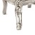 Μπερζέρα Μπαρόκ Με Φύλλο Ασημιού & Βελούδο σε χρώμα σιέλ με ασημένιους καπαράδες MK-6414-ARMCHAIR MK-6414 