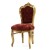 Καρέκλα Λουί Κενζ με φύλλο χρυσού και ανάγλυφο ύφασμα μπορντό ΜΚ-5152-chair ΜΚ-5152 