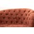 Καναπες Αρτ Ντεκό Τριθέσιος με στράς και βελούδο ύφασμα σε κεραμιδί χρώμα ΜΚ-8565-sofa ΜΚ-8565 