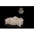 Σαλόνι σετ Νεοκλασικό σκαλιστό με λευκή λάκα, φύλλο χρυσού και γκρί ύφασμα ανάγλυφο με βελούδο 4 τεμ ΜΚ-9128-LIVING ROOM SET ΜΚ-9128 