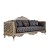 Εντυπωιακό BAROQUE ΣΕΤ ΣΑΛΟΝΙΟΥ με μαύρο γυαλιστερό βελούδο με ανάγλυφο και χρυσές με ασημένιες λεπτομέρειες ΜΚ-9130-Living room set ΜΚ-9130 