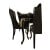 Σετ Τραπεζαρίας σε στύλ Μπαρόκ με φύλλο ασημόχρυσο και λάκα μαύρη με πατίνα ΜΚ-10057-DINING ROOM ΜΚ-10057 
