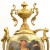 Αμφορέας-Ρολόι πορσελάνινος με ανάγλυφες παραστάσεις καί μπρούτζο ΜΚ-13177-AMPHORA |CLOCK ΜΚ-13177 
