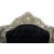 Μπερζέρα Μπαρόκ Μασίφ Καρυδιά Χειροποίητη Με Φύλλο Ασήμι & μαύρο βελούδο - X-6195-ARMCHAIR ΜK-6195 