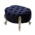 Σκαμπό Μπαρόκ - υποπόδιο κλασικό με φύλλο ασημιού καi navy blue υψηλής ποιότητας ΜΚ-8571-stool ΜΚ-8571 