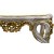Σκαλιστό Μπαρόκ Τραπέζι Σαλονιού με Φύλλο Χρυσου & Φύλλο Ασημιού-MK-3522 