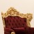 Μπερζέρα θρόνος Μπαρόκ XXL Μασίφ Καρυδιά Χειροποίητη Με Φύλλο Χρυσού & Μπορντό Βελούδο ΜΚ-6445-armchair ΜΚ-6445 