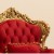 Μπερζέρα Μπαρόκ Μασίφ Καρυδιά Χειροποίητη Με Φύλλο Χρυσού και κόκκινο ύφασμα ΜΚ-6447-armchair ΜΚ-6447 