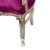 Πολυθρόνα Μπαρόκ σε Μωβ ανοιχτό χρώμα βελούδο υψηλής ποιότητας και Φύλλο Ασημιού-PPD-22 