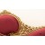 Μπαρόκ Τριθέσιος Καναπές με Κόκκινο Βελούδο ύφασμα υψηλήε ποιότητας και φύλλο χρυσού-PPD-25 