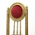 Χρυσή Καρέκλα επισκέπτη με Κόκκινο Βελούδο Ναπολεών και φύλλο χρυσού-PPD-46 