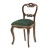 Νεοκλασική Καρέκλα Τραπεζαρίας απο μασίφ ξύλο καρυδιάς και σκούρο πράσινο χρώμα απο βελούδο-PPD-49 