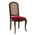 Καρέκλα Λουί Κένζ με Πλάτη Ψάθα και ύφασμα βελόύδο MK-5154-chair MK-5154 
