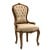 Καρέκλα Λουις Κενζ Σκαλιστή με Μπεζ βελούδο Καπιτονέ λούστρο από μασίφ ξύλο καρυδιάς MK-5155-chair MK-5155 