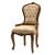 Καρέκλα Λουις Κενζ Σκαλιστή με Μπεζ βελούδο Καπιτονέ λούστρο από μασίφ ξύλο καρυδιάς MK-5155-chair MK-5155 