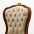 Καρέκλα Λουις Κενζ Σκαλιστή απο βελούδο με Μπεζ κ γκρί νερά και ξύλο απο μασίφ καρυδιά με φύλλο χρυσού MK-5156-chair MK-5156 