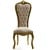 Καρέκλα Μπαρόκ με ψηλή πλάτυ, φύλλο χρυσού και μπέζ ανοιχτό ύφασμα απο βελούδο ΜΚ-5160-chair ΜΚ-5160 
