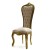 Καρέκλα Μπαρόκ με ψηλή πλάτυ, φύλλο χρυσού και μπέζ ανοιχτό ύφασμα απο βελούδο ΜΚ-5160-chair ΜΚ-5160 