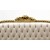 Καναπές διθέσιος Λούις Σεζ με φύλλο χρυσού και μπέζ ανοιχτό βελούδο υψηλής ποιότητας με λευκή λάκα-πατίνα ΜΚ-8601-sofa ΜΚ-8601 