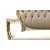 Καναπές διθέσιος Λούις Σεζ με φύλλο χρυσού και μπέζ ανοιχτό βελούδο υψηλής ποιότητας με λευκή λάκα-πατίνα ΜΚ-8601-sofa ΜΚ-8601 