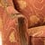 Κλασική πολυθρόνα με σατέν κεραμιδί ύφασμα και ανάγλυφα χρυσά σχέδια υψηλής ποιότητας με ξύλο μασίφ καρυδιά ΜΚ-6458-armchair ΜΚ-6458 