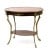 Τραπέζι σαλονιού Λουί Κένζ Λούπο με μπρούτζινα πόδια και λεπτομέρειες απο μπρούτζο με το ξύλο να είναι μασίφ καρυδιά ΜΚ-3525-table ΜΚ-3525 