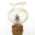 Επιτραπέζιο Κλασικό Φωτιστικό απο μάρμαρο σε πορτοκαλί χρώμα και καπέλο από φυσητό γυαλί σε στυλ Galle με λουλούδια. ΜΚ-13250-TABLE LAM ΜΚ-13250 