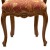 Κλασική καρέκλα τραπεζαρίας με σατέν κεραμιδί ύφασμα και ανάγλυφα χρυσά σχέδια υψηλής ποιότητας με ξύλο μασίφ καρυδιά ΜΚ-5163-chair ΜΚ-5163 