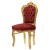 Καρέκλα Μπαρόκ Τραπεζαρίας με φύλλο χρυσού και κόκκινο σκούρο ύφασμα βελούδο ΜΚ-5163-chair ΜΚ-5163 