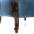 Λουί Κένζ Σκαμπό - Υποπόδιο με Πετρόλ βελούδο Χρώμα και χρυσούς καπαράδες ΜΚ-8602-stool MK-8602 