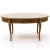 Τραπέζι σαλονιού Λουί Κένζ με μπρούτζινες λεπτομέρειες , φυσικό καπλαμά απο μασίφ καρυδιά και τζάμι στην επιφάνεια ΜΚ-3529-table ΜΚ-3529 