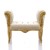 Σκαλιστό Μπαρόκ Ανάκλιντρο σε off white Χρώμα το ύφασμα με φύλλο χρυσού ΜΚ-8605-DAYBED ΜΚ-8605 