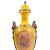 Επιβλητικός Αμφορέας κίτρινος απο πορσελάνη με ανάγλυφες παραστάσεις και μπρούτζο MK-13260-AMPHORA MK-13260 